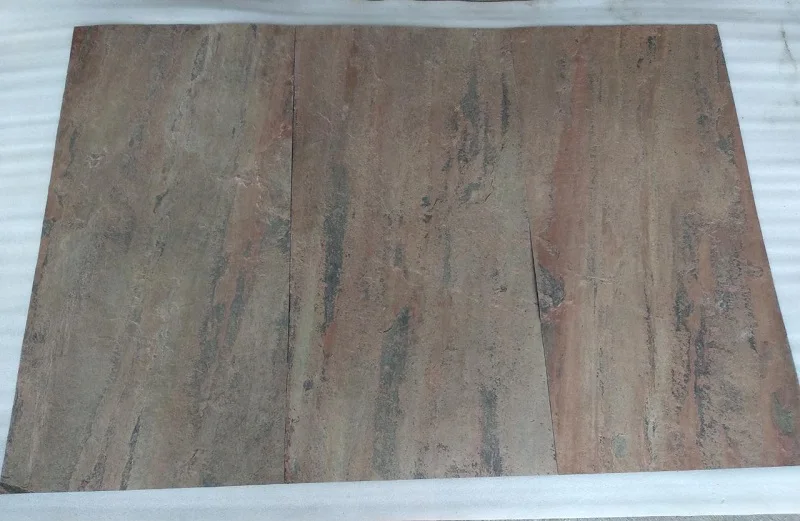 Indian Copper Slate Stone 2 Mm Thin Flexible Veneer Sheets For Wall