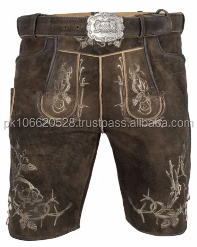 Stockerpoint Leather Pants with Belt Bisonz Greasy Look