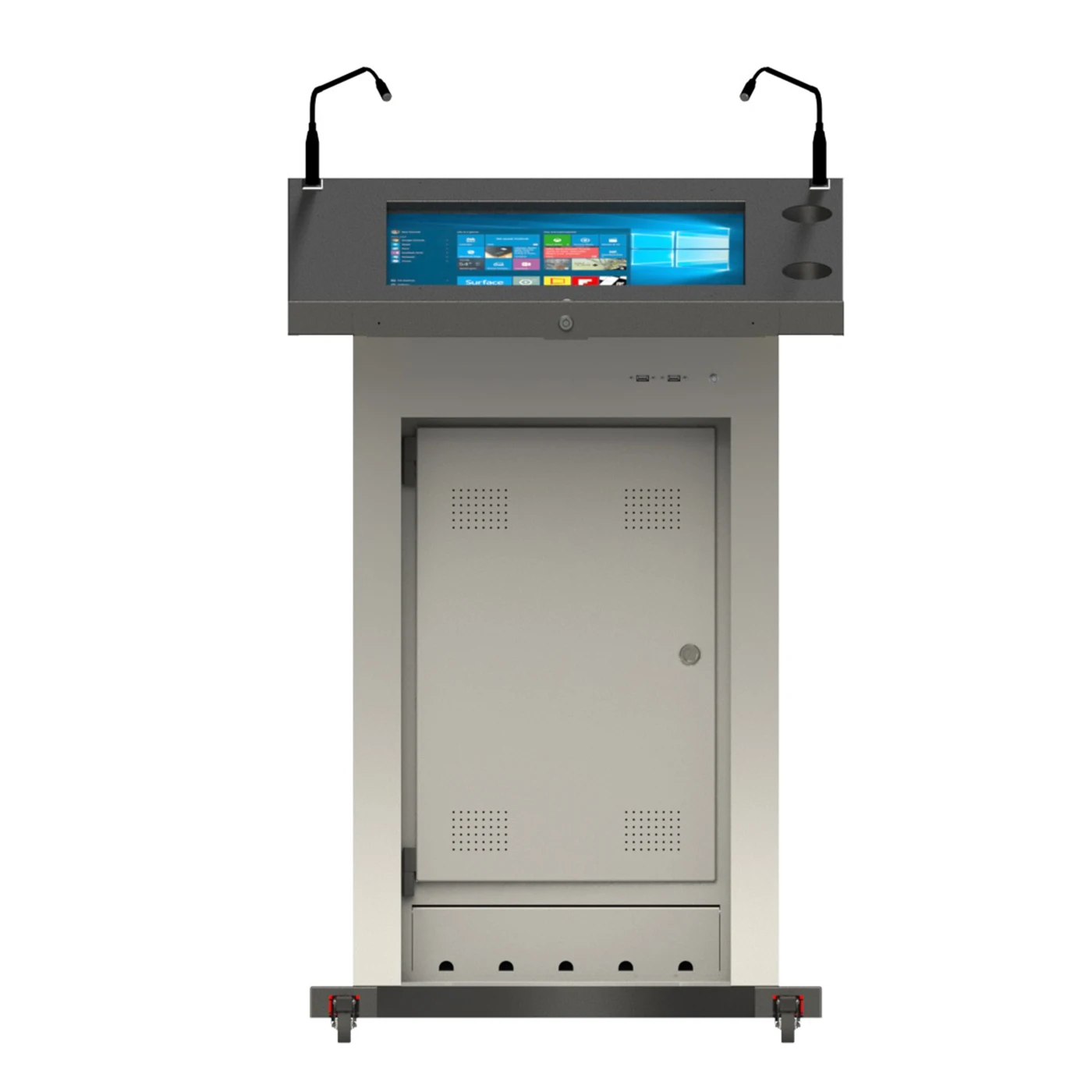 Цифровой подиум, стойка для конференц-системы, Школьное снабжение TM23S Подиум 32 дюйма Full HD экран 22 дюйма двойной сенсорный Full HD монитор