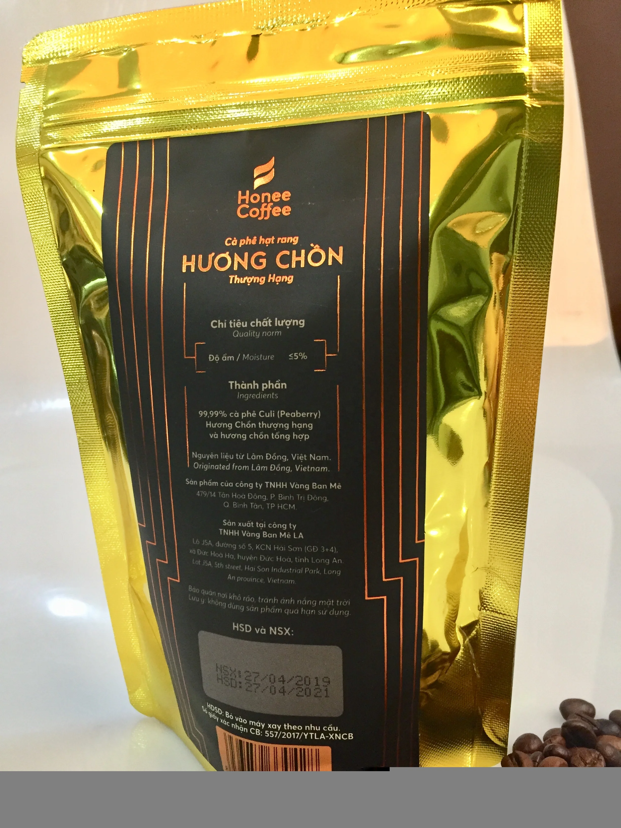 
Honee Coffee - Huong Chon Премиум кофейная смесь настоящий копи лувак, дикие собранные, 100% чистые и зрелые ягоды 