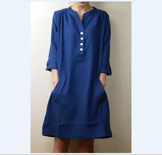 Buy > cotton shirt dress plus size > in stock