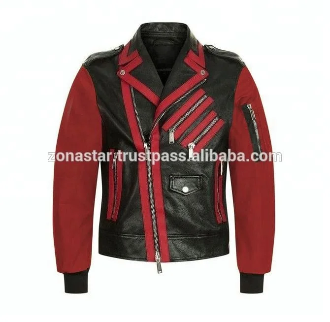multi color biker jacket