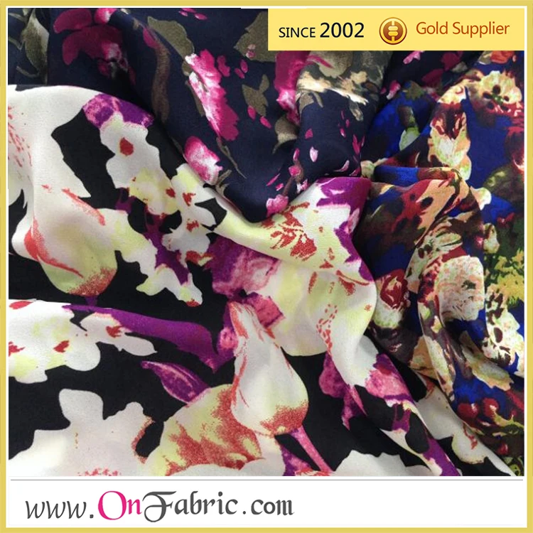 Тканые ткани с принтом из мягкого полиэстера Жоржетта 59/60