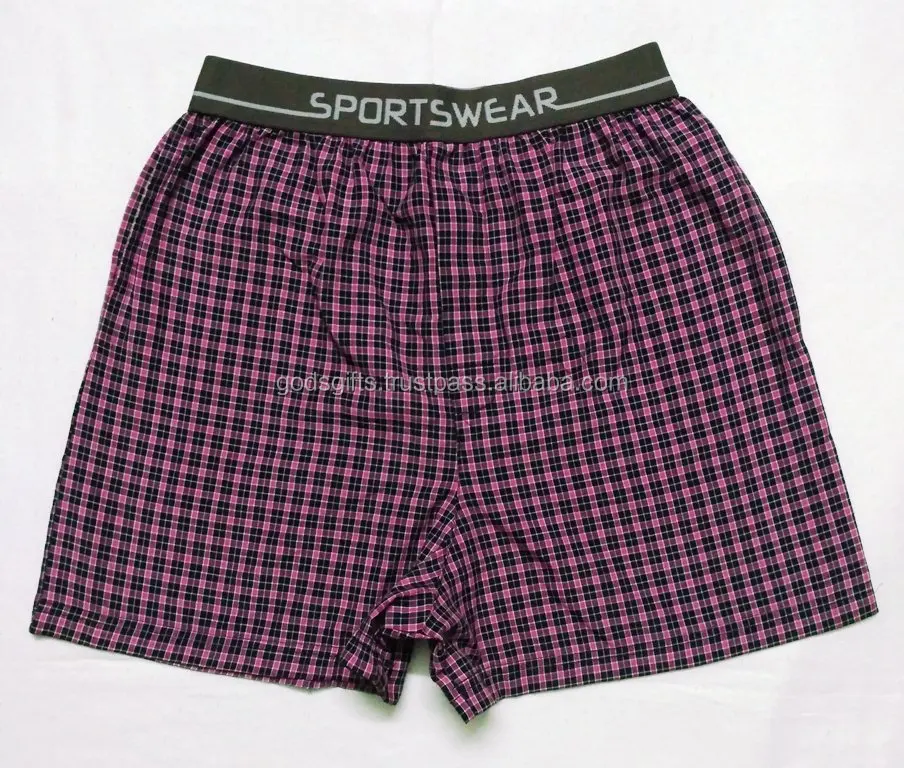 Mens Woven Boxer Short Plaid Oem Men's Shorts Wholesale Oem Men Boxer
