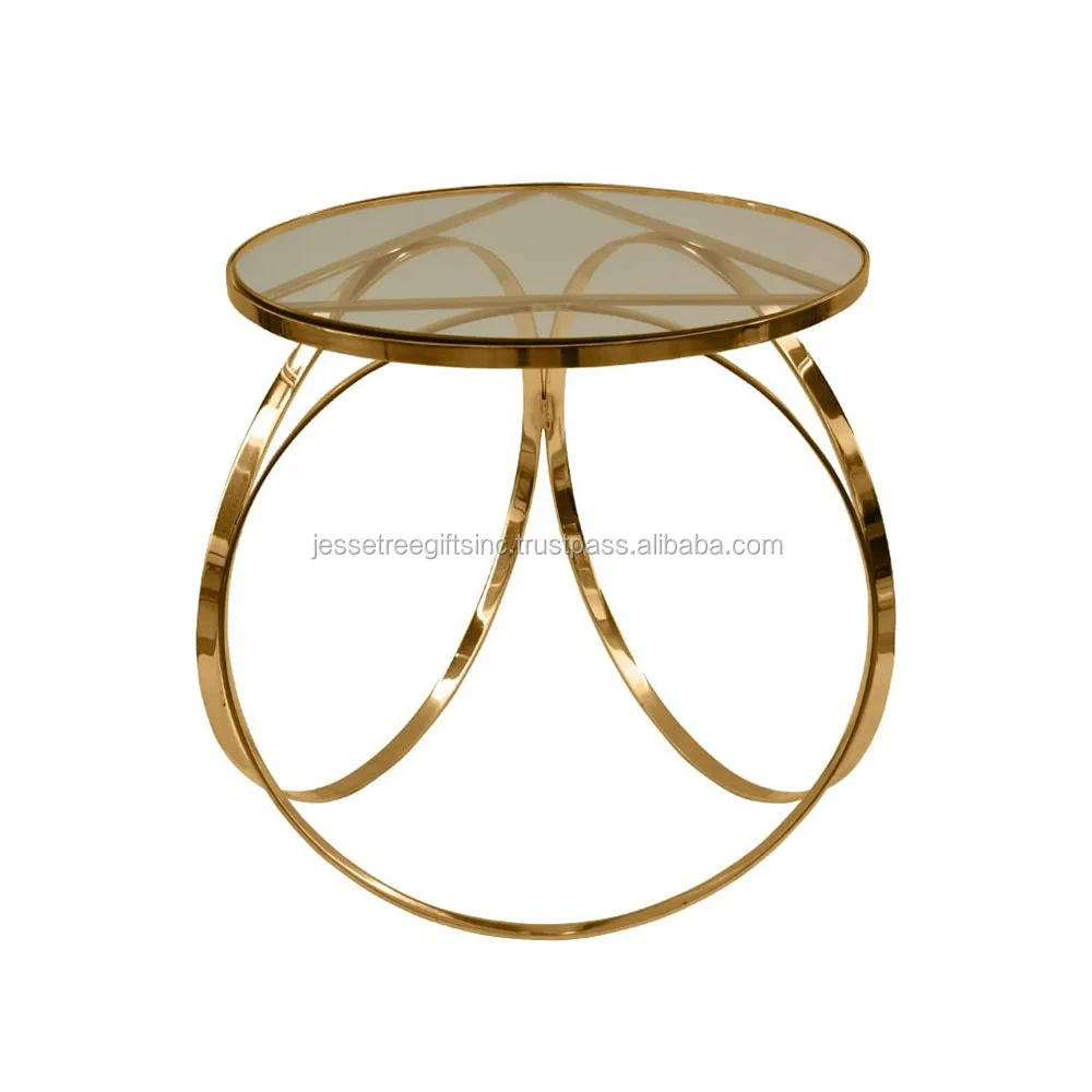 Accent Coffee Table Round Glass Top With Circle Design Buy Accent Coffee Table Round Mirror Top With Circlular Design Coffee Table Coffee Table Luxury Product On Alibaba Com