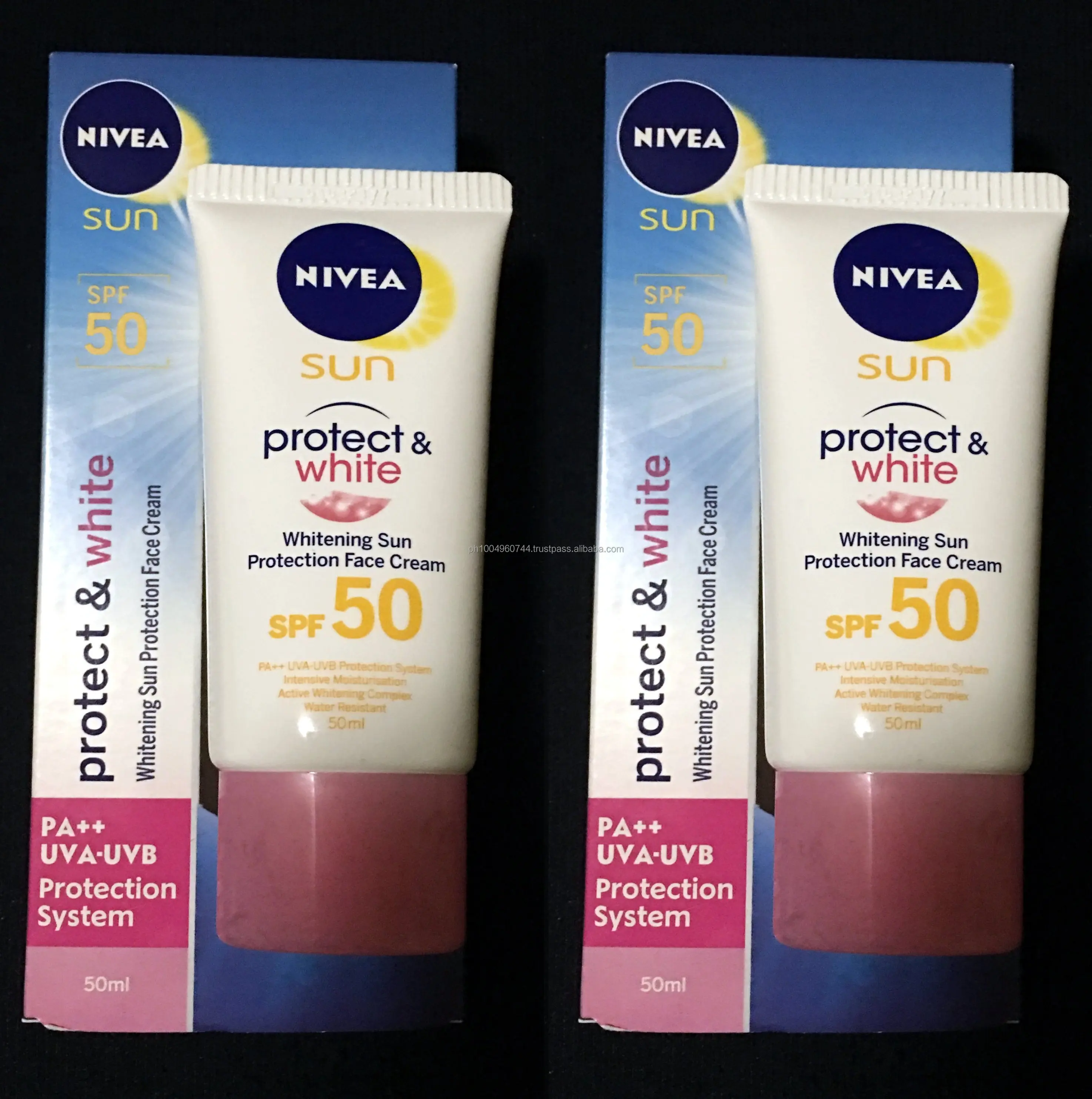 Melodramatisch Optimistisch cijfer 2 Nivea Sun Protect And White Whitening Sun Protection Face Cream Spf 50  Pa++ 50ml Each - Buy Whitening Product on Alibaba.com