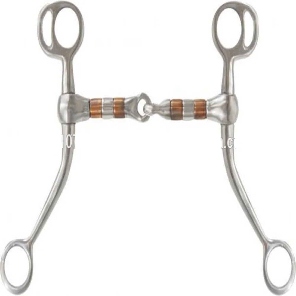 Batang Panjang Barat Tom Thumb Bit Mulut Tautan Tembaga Merek Paku