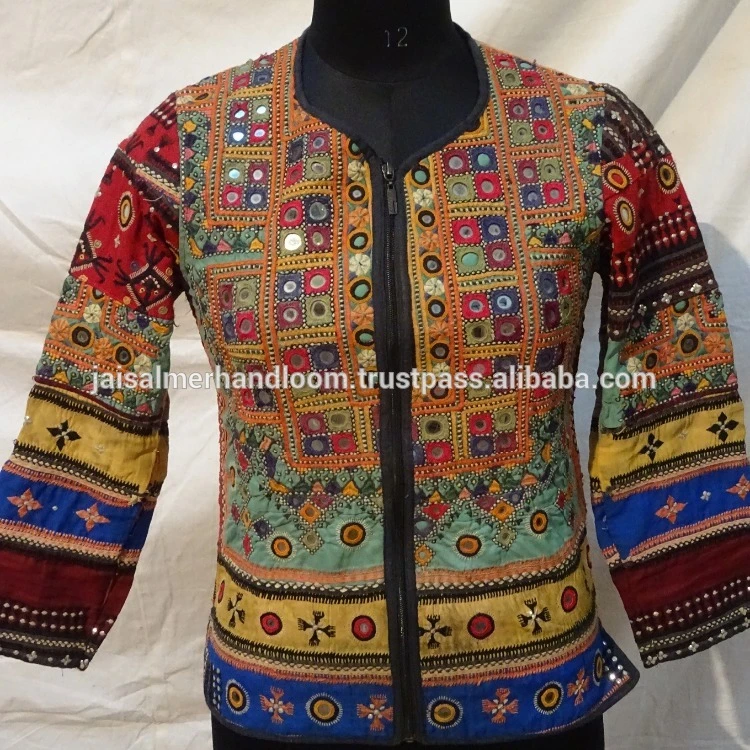Beautiful Embroidered Indian Vintage Neck Yoke Handmade Applique Patch Denim Jacket Patch College Fashion Fabric Boutique Required,