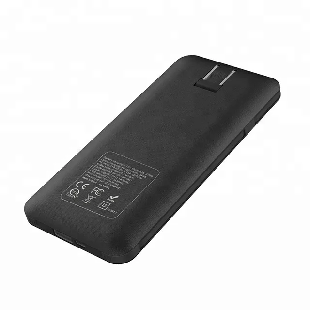 UUTEK RSQ3-A White and Black All in One Power Banks 10000mah with Built-in  AC Wall Plug for Smartphones