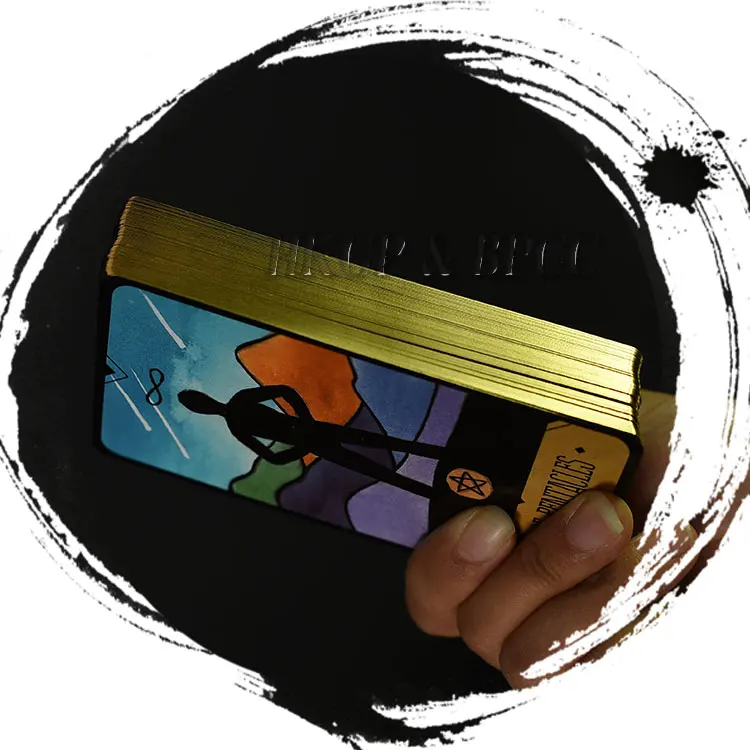 
High Quality Affirmation Cards Gold Gilt Edges Tarot Cards 