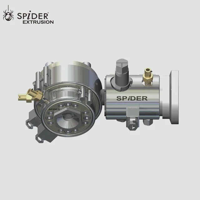 Wire Cable Extruder Key Component Extrusion Crosshead Die Head With Bypass & Flange