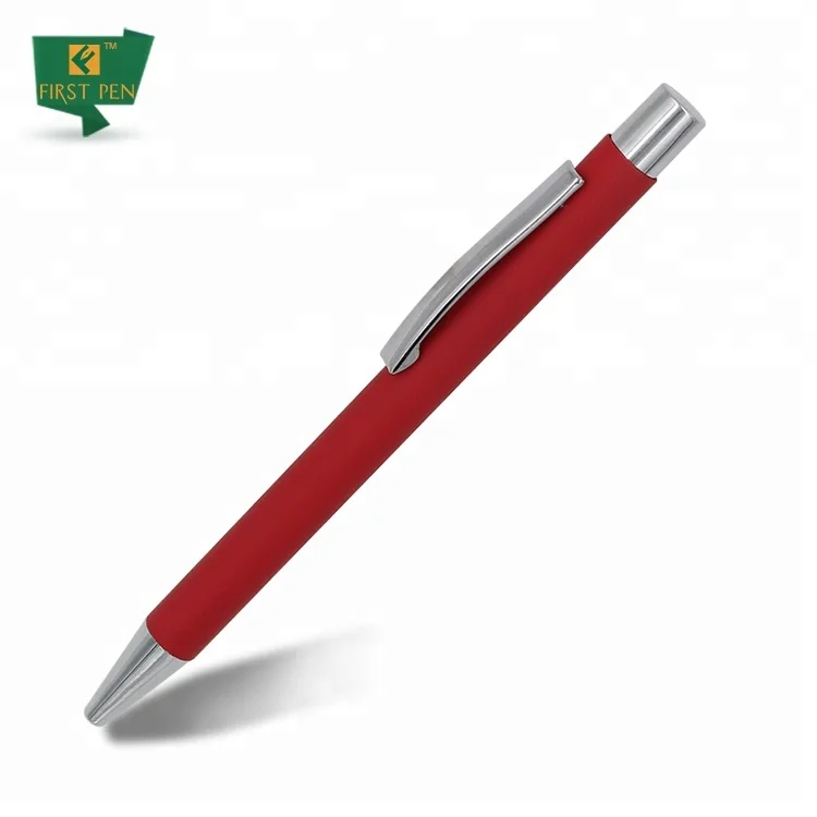 Custom Logo Give Away Pens Matte Metallic Color Ball Pen