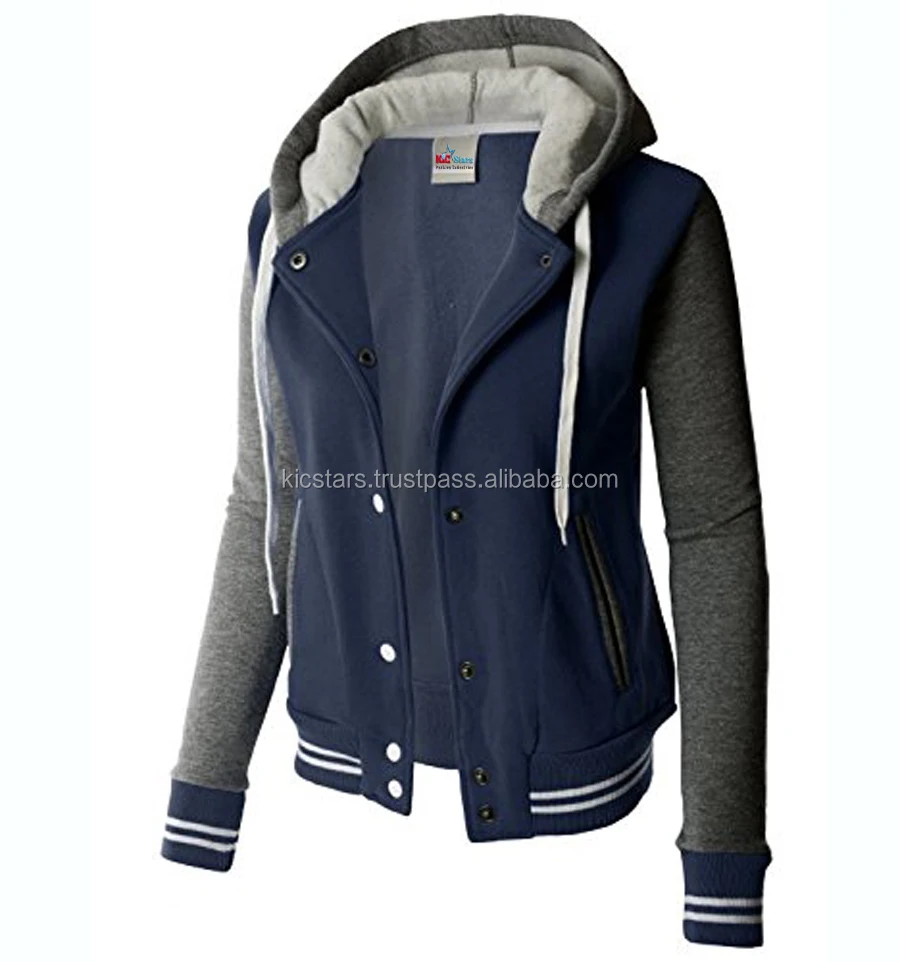 womens varsity jacket with hood