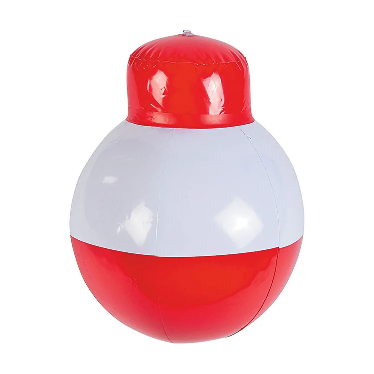 Custom Made 11" Red Fishing Bobber Shape Inflatable Beach Ball
