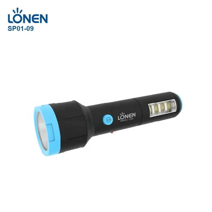 LONEN Rechargeable Solar Torch with Li-ion Battery IP65 Rated