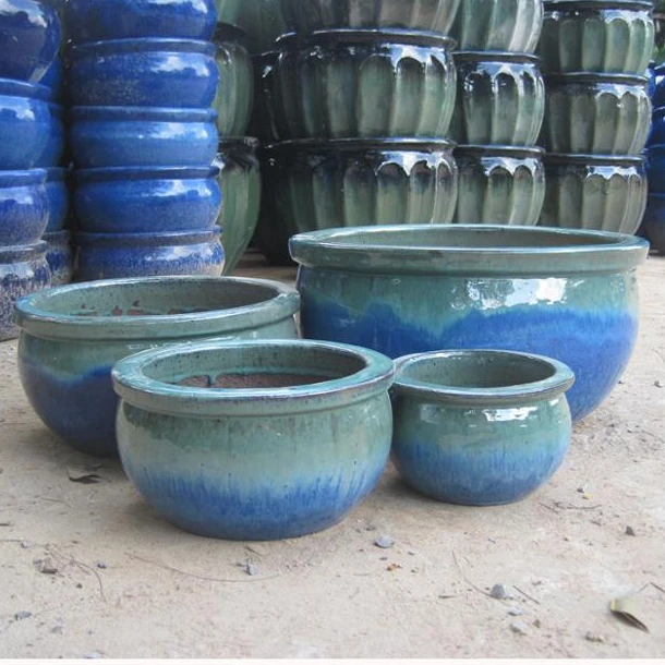 High Quality Vietnamese Handmade Outdoor Glazed Ceramic Clay Flower Pot