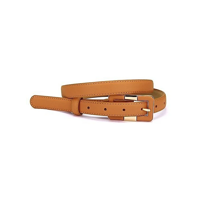Ladies Casual Eco-Friendly Cow Hide Leather Belt Alloy Buckle Customized Logo 100% Original Leather Adjustable Width 0.75-1.50cm