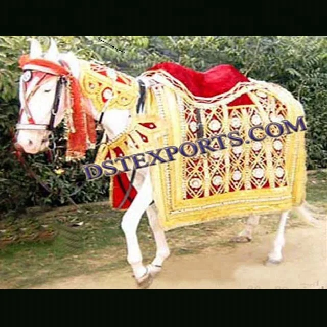 البنجابية الزفاف Ghodi الزينة الحصان الملابس للزواج الزفاف الهندوسية Ghodi الديكور Buy زينت الحصان بزي التقليدية Ghodi زي ل Barrat الحصان الأحمر و الذهبي ارتداء Product On Alibaba Com