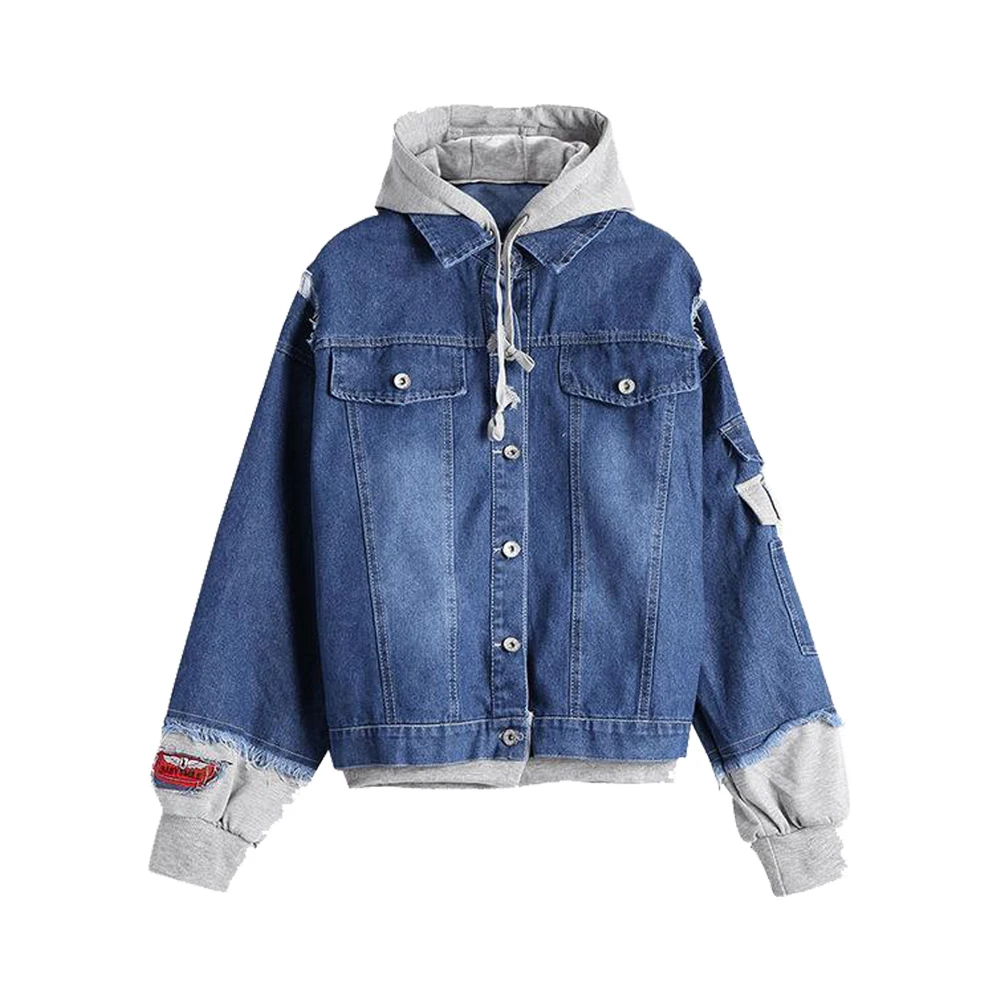 ladies hooded denim jacket