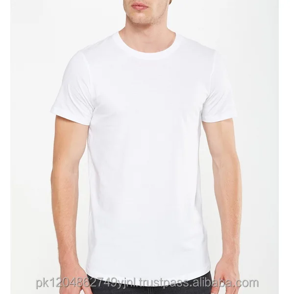 plain white longline t shirt