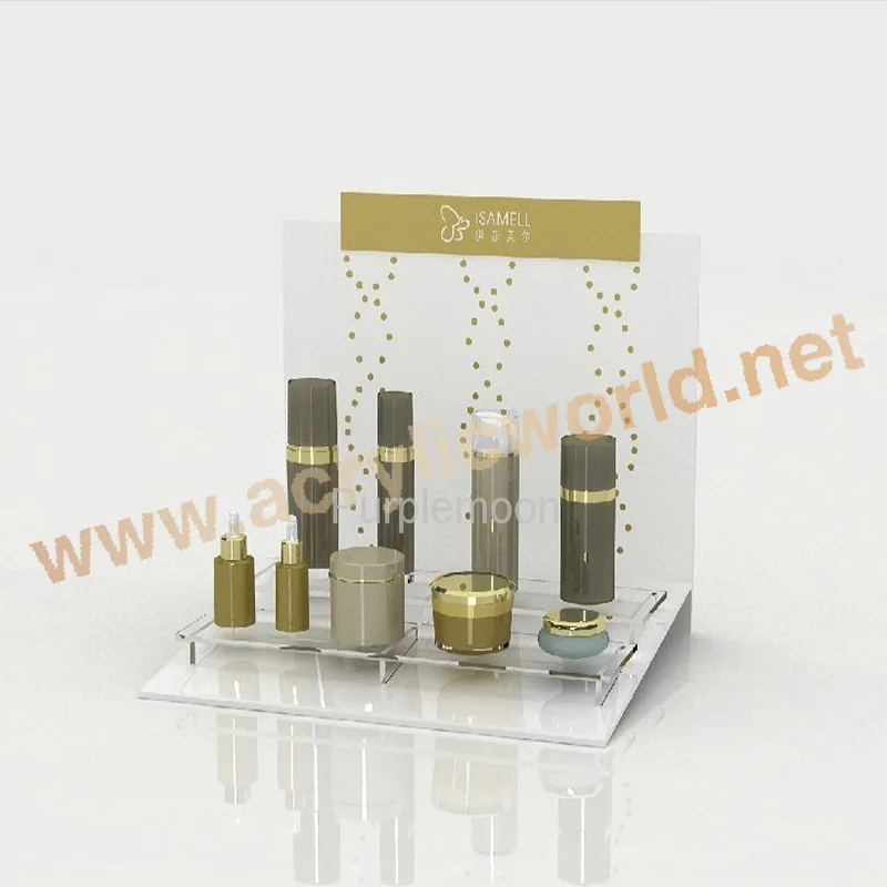 Présentoir de parfum en acrylique personnalisé pour comptoir, présentoirs de maquillage en plastique acrylique Présentoir de parfum en acrylique personnalisé pour comptoir, présentoirs de maquillage en plastique acrylique