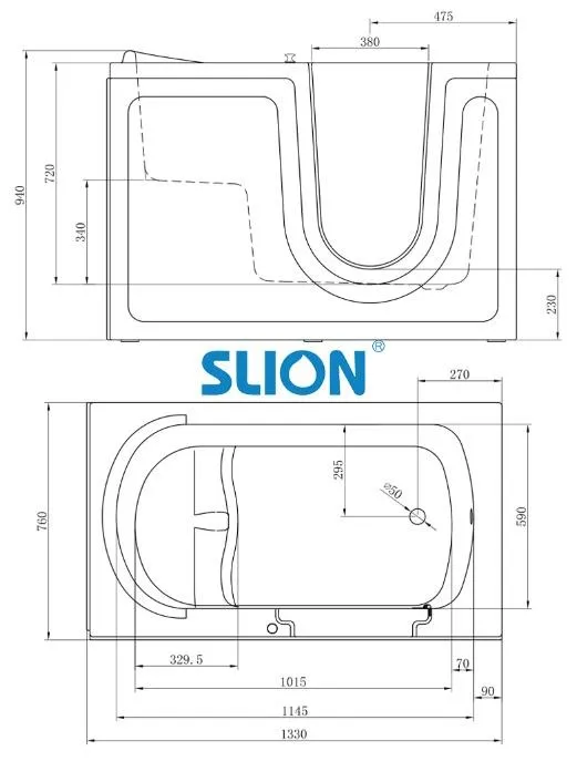 SL9149(00) ABS Walk In Bathtub manufacture