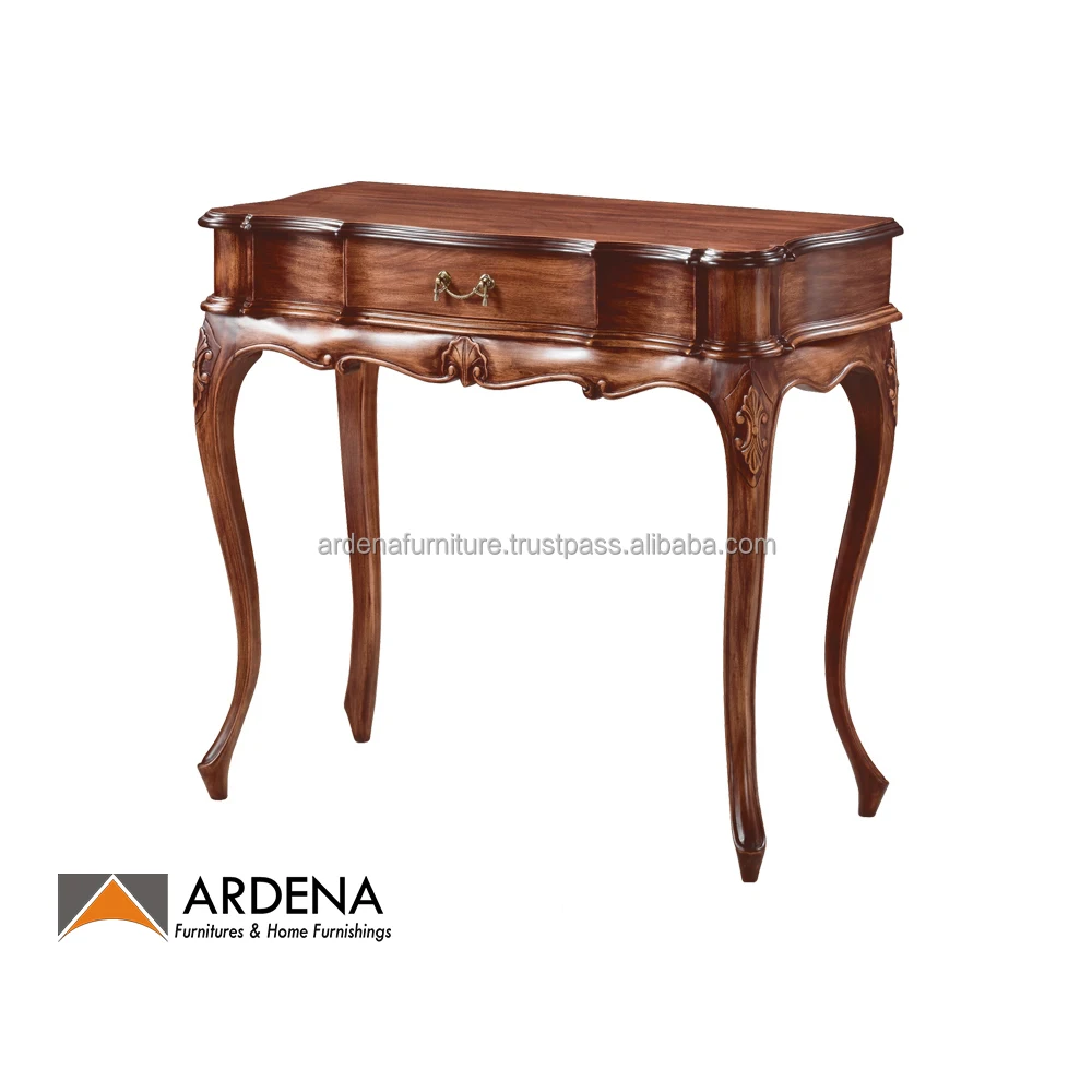 Classic Appearance Console Table 1 Drawer Living Room Console Tables Wood - Java Furniture Solid Wood Antique Home Furniture