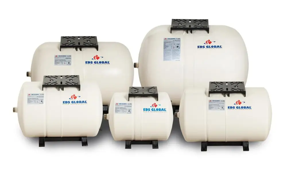 24 LT  EDS GLOBAL Horizontal Diaphragm Pressure Tank Expansion Vessel Pressure Vessel Water Pump Tank