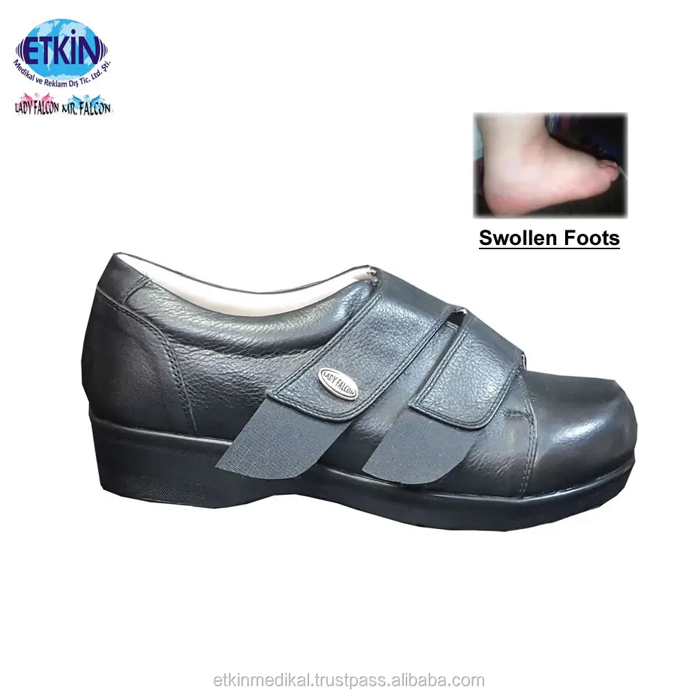 Zapatos extra anchos con velcro ajustable para hombre y mujer, para pies  hinchados, pies diabéticos y con edemas, botas pantuflas unisex, para uso  en