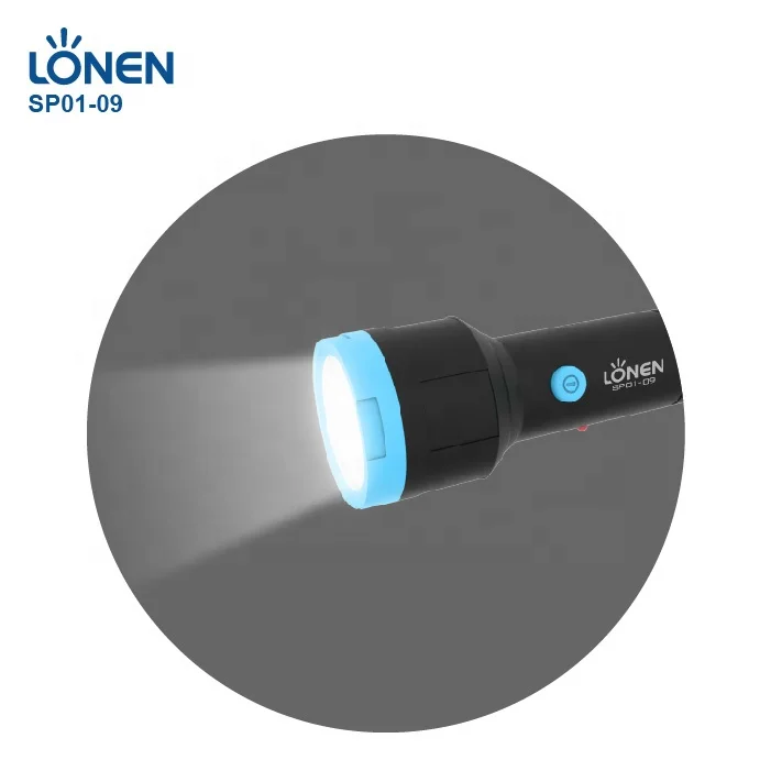 LONEN Rechargeable Solar Torch with Li-ion Battery IP65 Rated