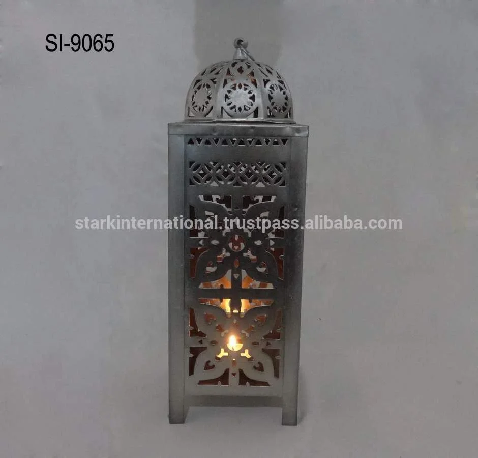 White Decorative Metal Lantern