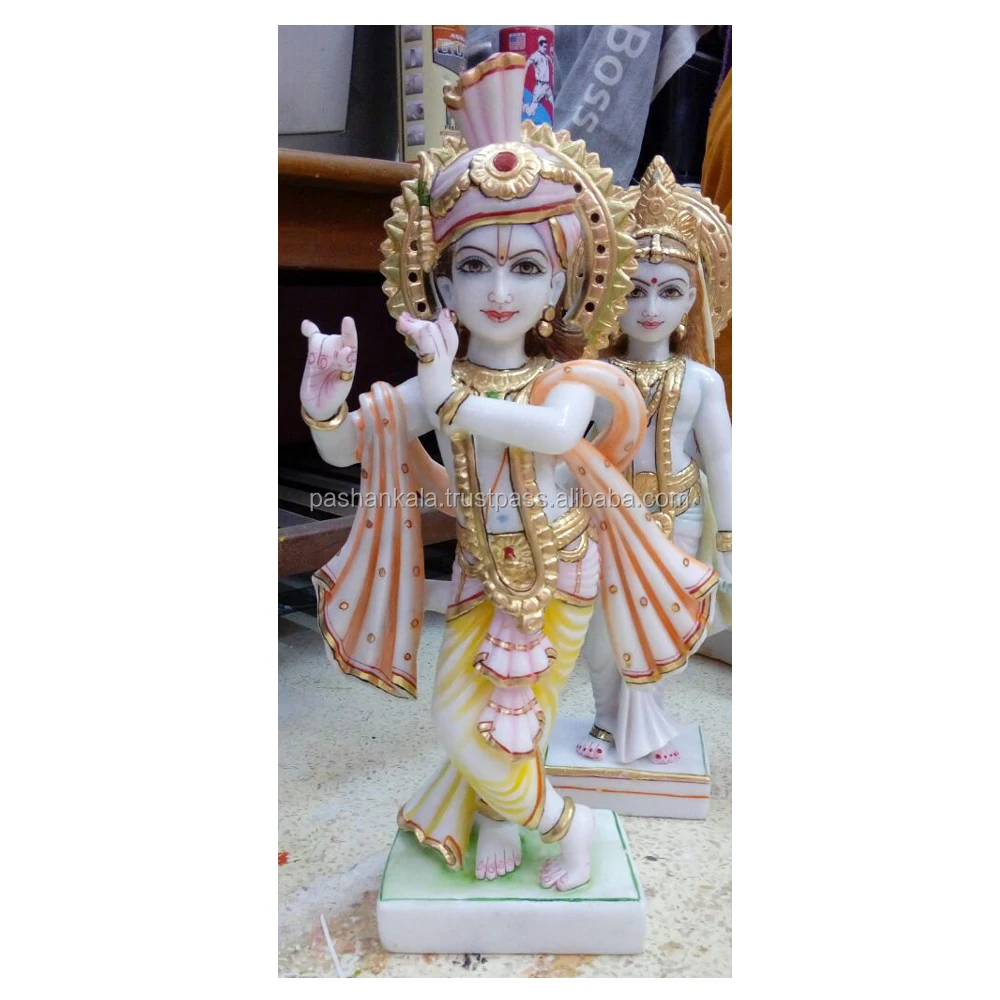 Most Beautiful Lord Krishna Marble Statue - Buy Standing Position ...