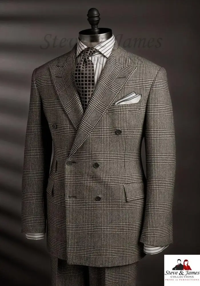 2021 New Design Slim Fit Double Breasted Peaked Lapel Blazer for Men Suit