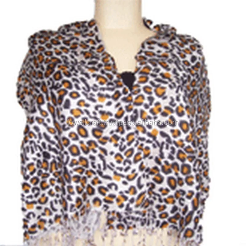 
 jacquard viscose fabric printed scarf  