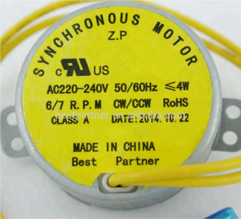 
12V 50/60 Гц переменного тока синхронный двигатель 49tyz 1RPM с синхронным электродвигателем 