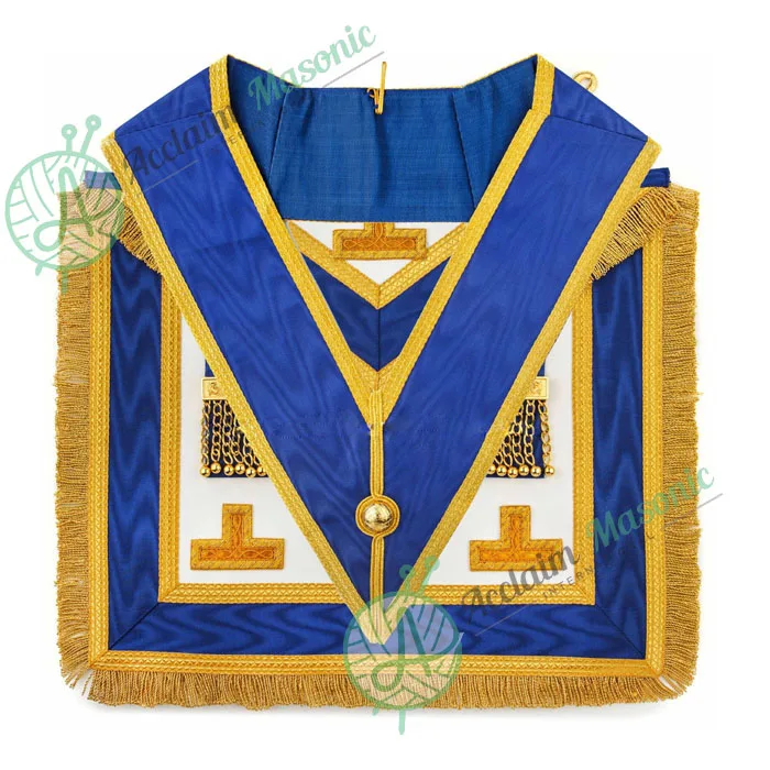 ST Masonic Craft Regalia Provincial Full Dress Apron Lambskin with Collar Bag 