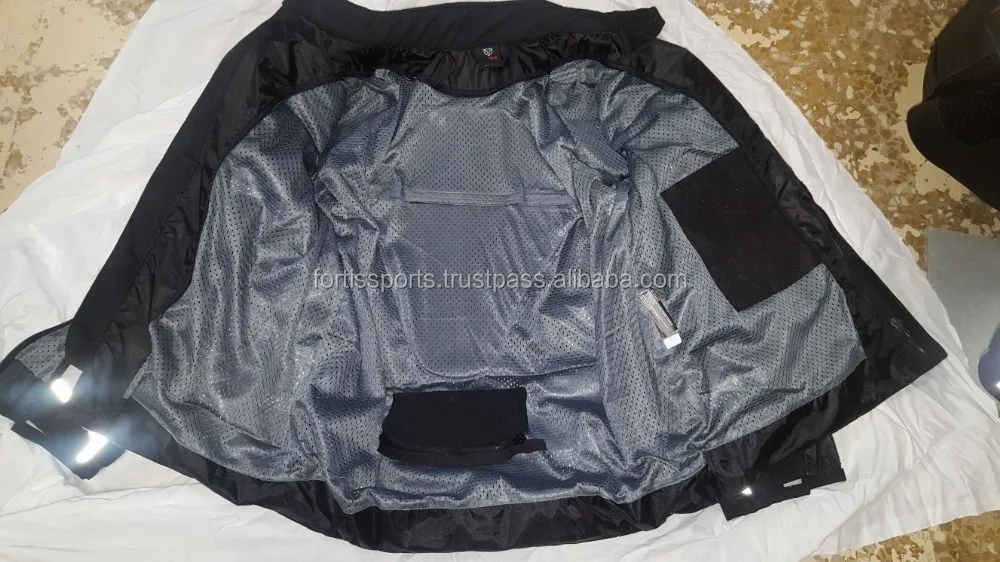 Cardura Jackets - Men's Silver/orange Textile Jacket Tear Resistance Cordura Textile