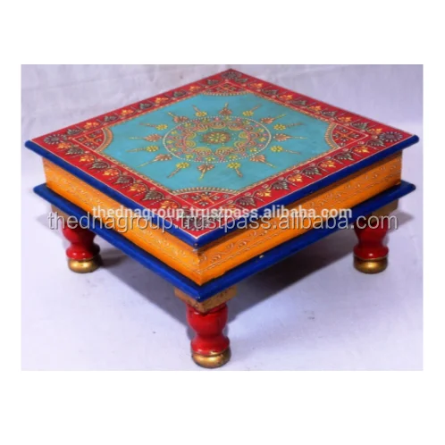 Indian Handcrafted Painted Wooden Bajot Buy Handcrafted Painted Wooden Bajot Wooden Bajot Wooden Chowki Product On Alibaba Com