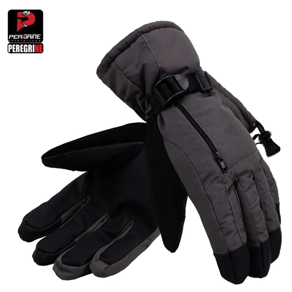 ski gloves with zipper pocket