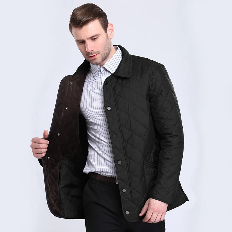 mens casual quilted jacket