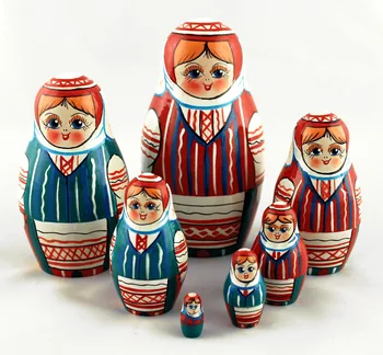 Russian Dolls Set Matryoshka Belarus Nesting Wooden Doll Traditional ...