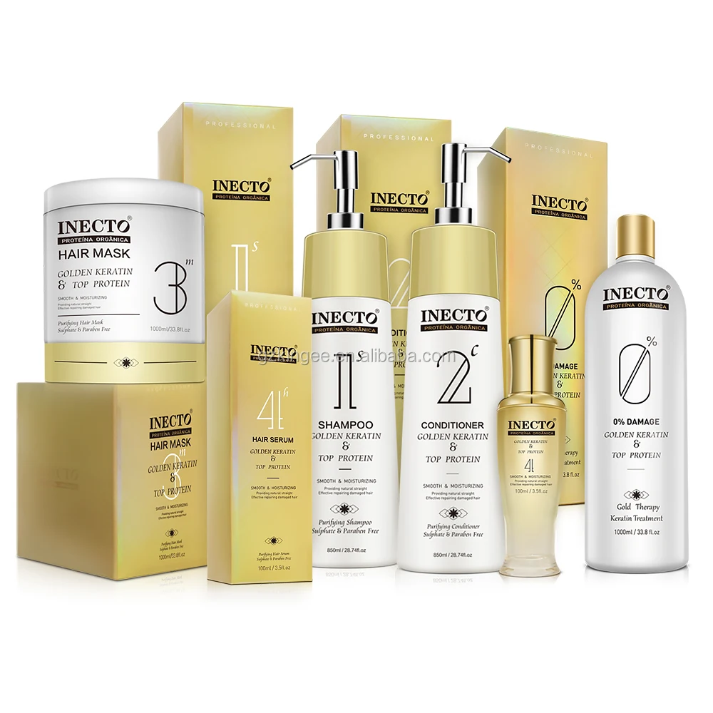 INECTO Hair Mask Natural Organic Argan Oil Olive Oil Fast Repair with Rich Keratin Collagen Protein Anti Hair Loss1000ML