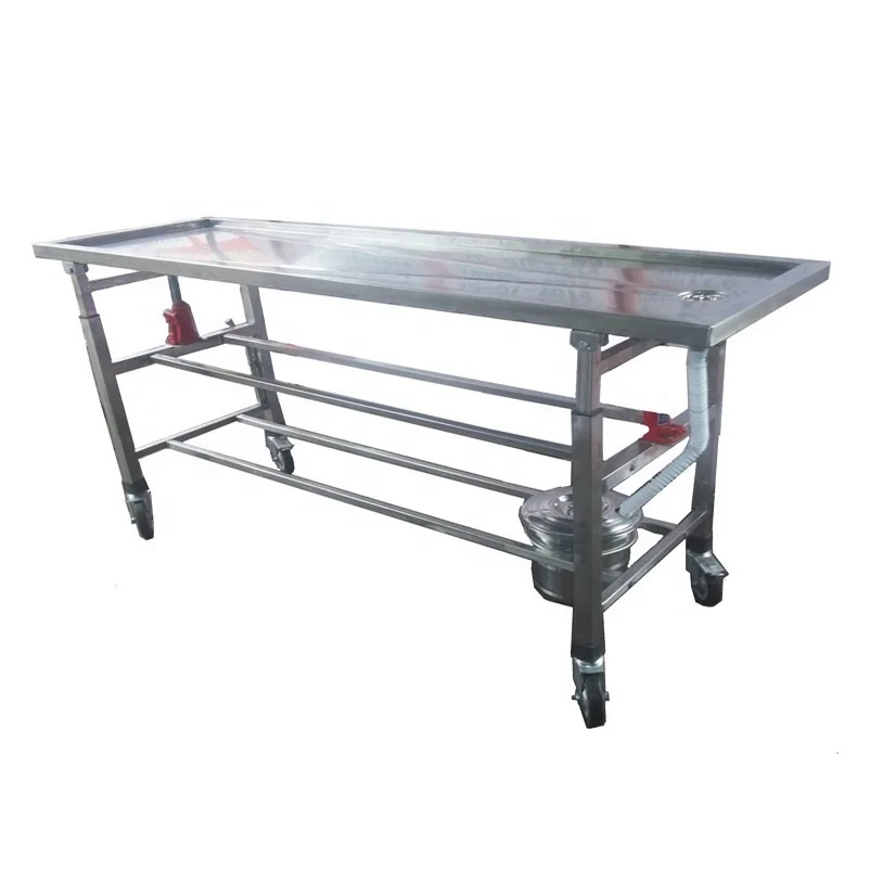 Stainless Steel Embalming Table Hospital Embalming Sink Cadaver