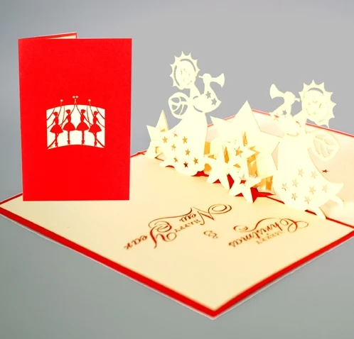 Handmade紙クラフト3dポップアップクリスマスグリーティングカード クリスマスカード Buy 3dポップアップカード 3dクリスマスカード サンタポップアップカード Product On Alibaba Com