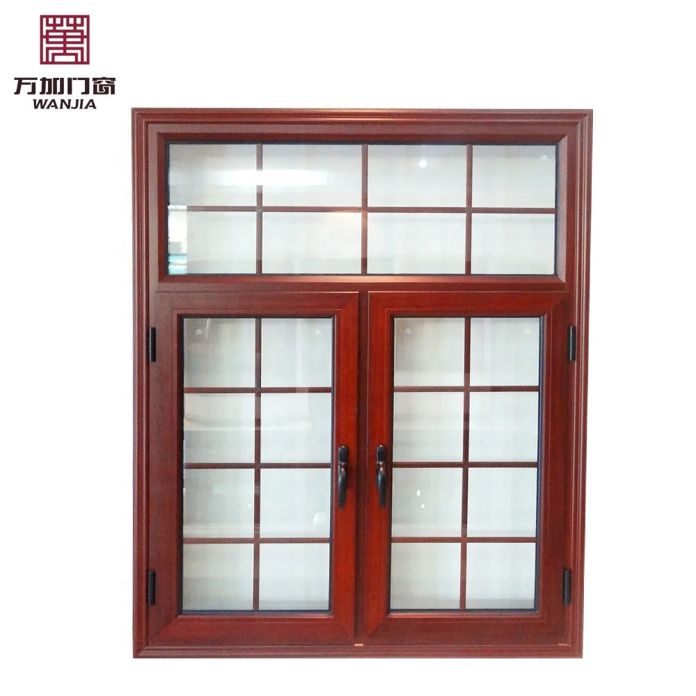 Foshan Wanjia Factory Aluminum Window Design With Grill Window Glass Kenya