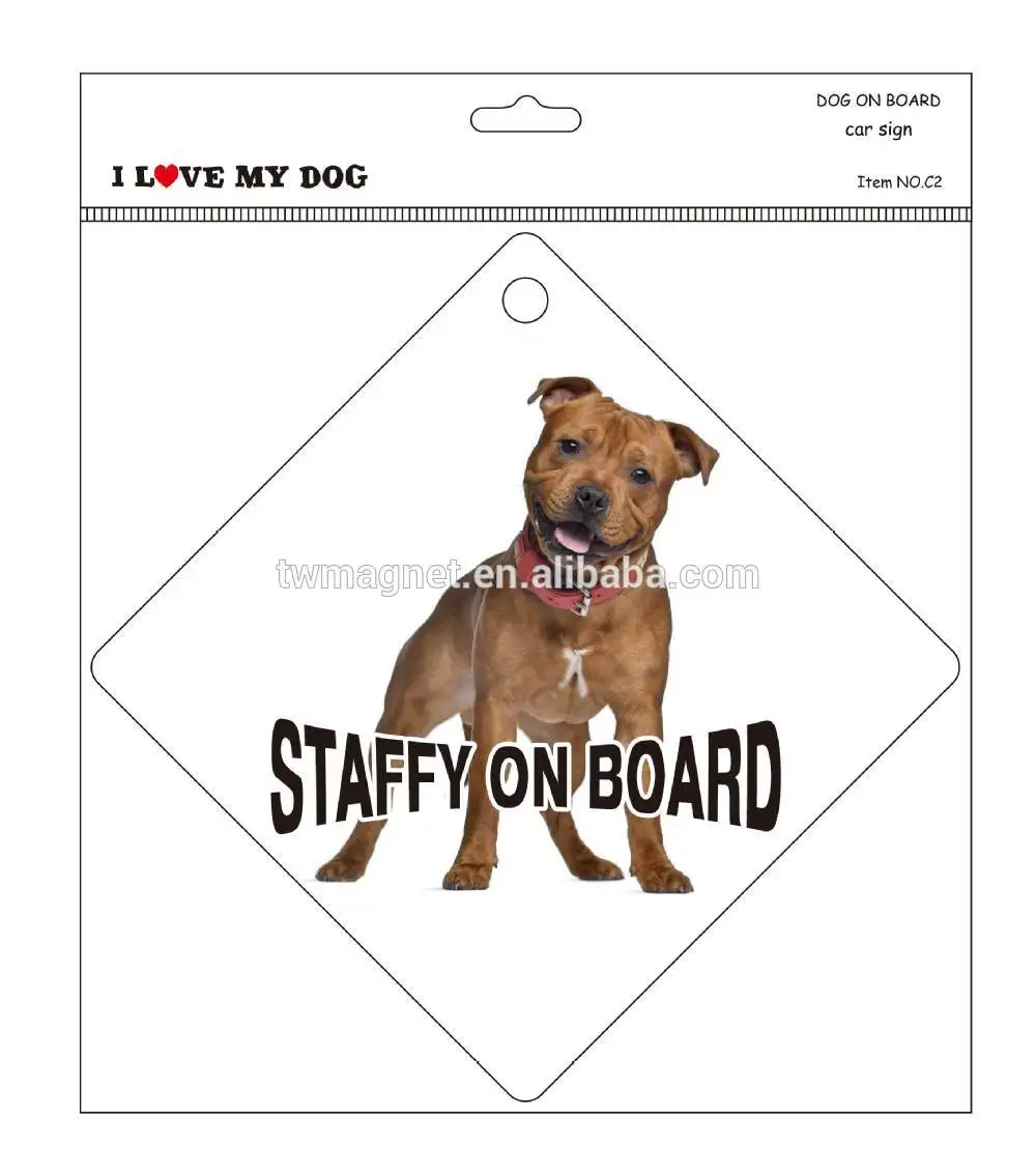 Customized Beware Of Dog Staffy Plastic Hanging Door Sign Buy Door