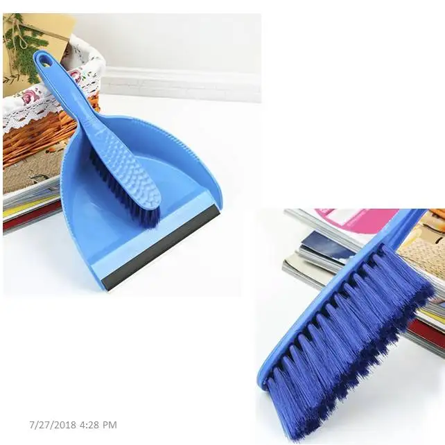 Mini Plastic Cleaning Brush and Dustpan Set, Small Brush Small Dustpen Pack  of 1