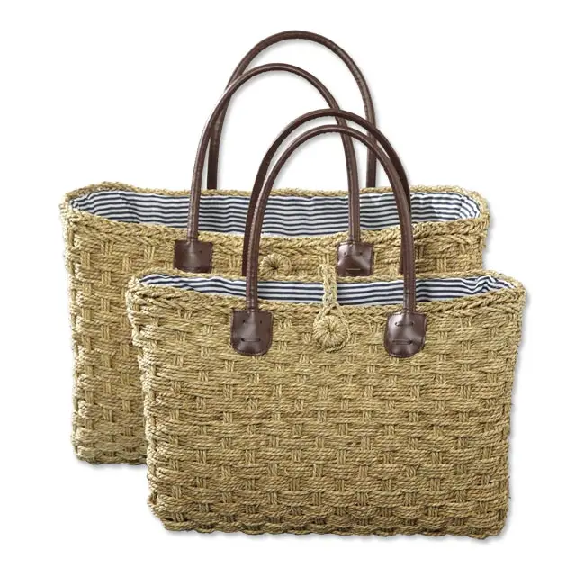 Woven Straw Market Bag For Female Cheap Wholesale Straw Beach Bag From ...