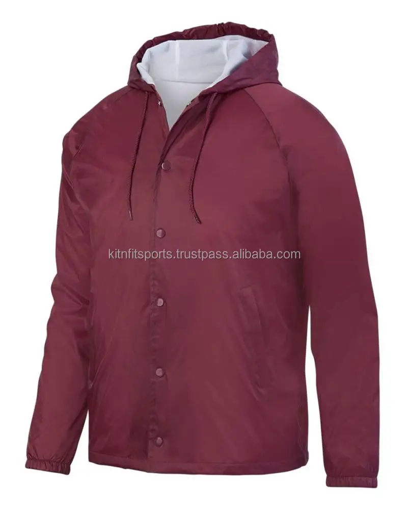 maroon coach jacket