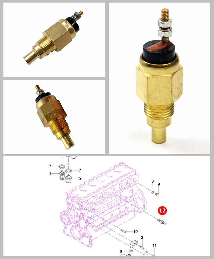 B241200001054 8971256011 Original 6bg1t Engine Overheat Alarm For